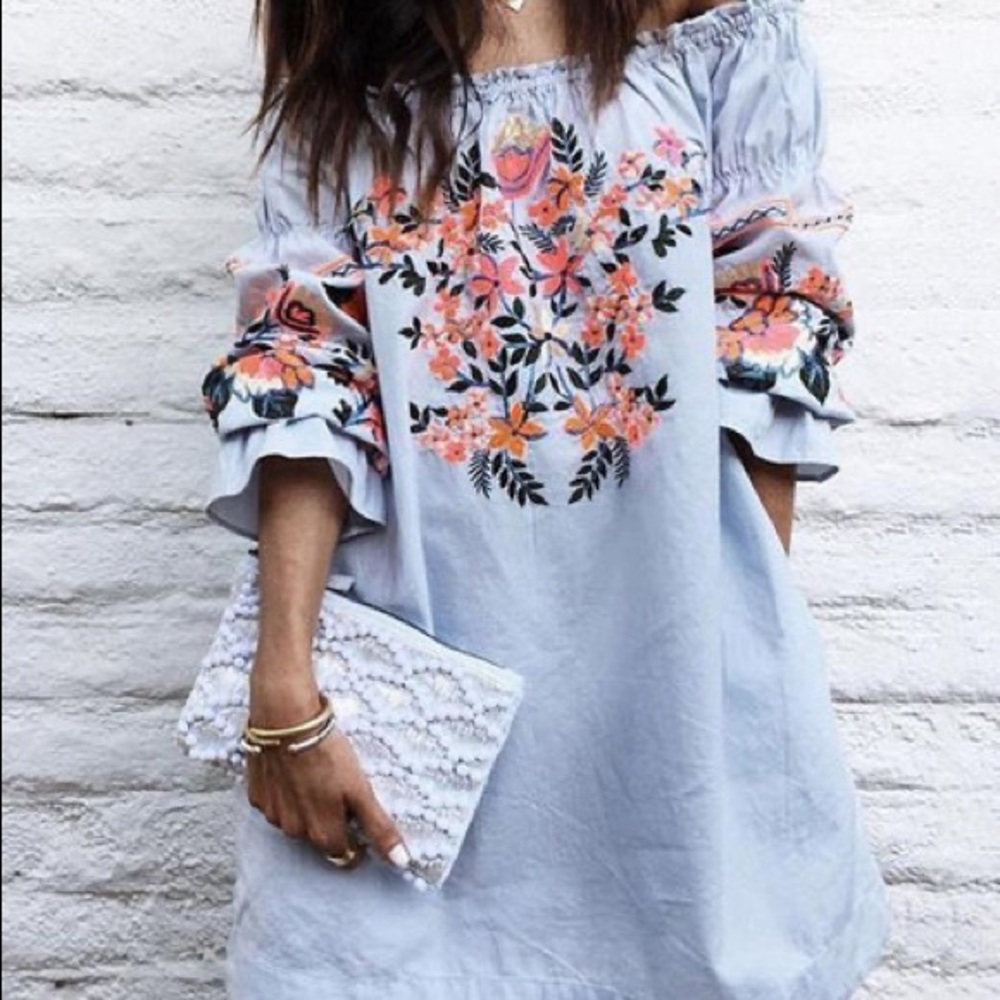 Free People off the shoulder boho dress
